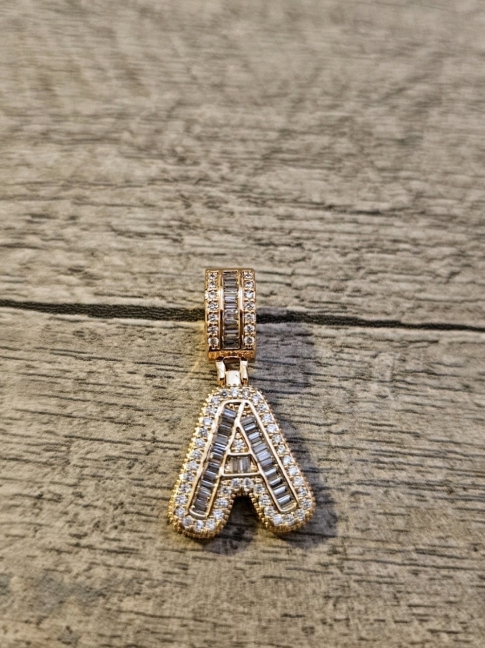 Gold Letter A Charm Pendant